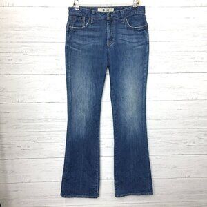 Gap Women's Jeans Original Flare Leg Stretch Distressed size 10L length 35"